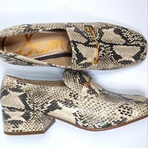 Sam Edelman snakeskin print loafer, size 8.5, new/never worn